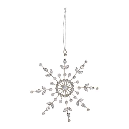 Melrose 7" Silver Snowflake Ornaments, 12ct.